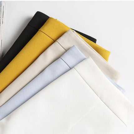 Minigonne estive Donna Chiffon Nero Bianco Moda Ufficiale Faldas 2022 Mujer Coreano Gonna a tubino Vita alta Breve Jupe femminile