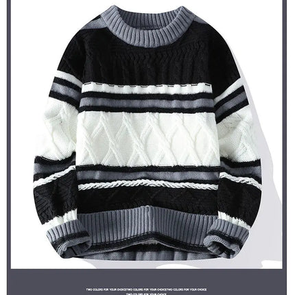 2024 winter new arrival korean style thicken mens warm sweater men fashion sweaters Men's wool pullovers male full size M-3XL