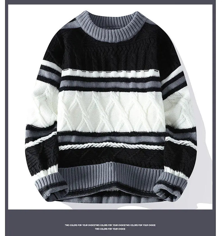 2024 winter new arrival korean style thicken mens warm sweater men fashion sweaters Men's wool pullovers male full size M-3XL