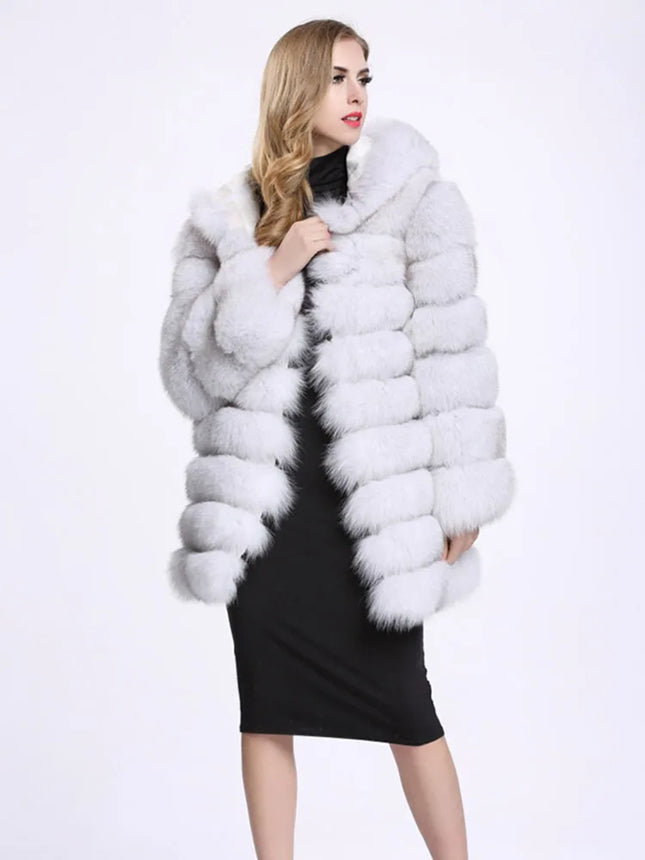 ZADORIN Winter Luxury Faux Mink Fur Coat Hooded Women Thick Warm Fluffy Faux Fur Jacket Ladies Coats Black Pink Fur Coats Top