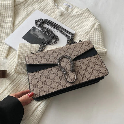 Fashion Popular Women's Bag Trend Brand Retro Chain Shoulder Bag High Quality Ladies Crossbody Bag Designer Luxury Handbag PlatiNum