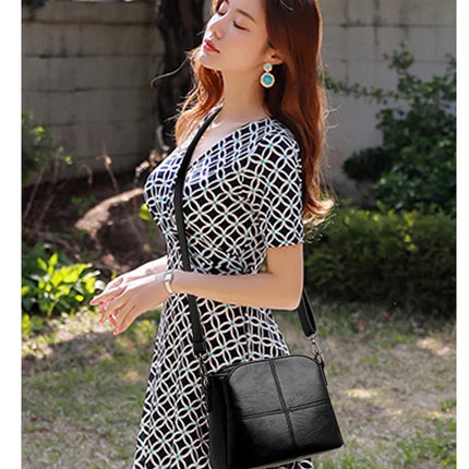 Women's Bags Retro Design Crossbody Bag Trend Quality PU Leather Bucket Shoulder Bags Small Handbags for Women PlatiNum