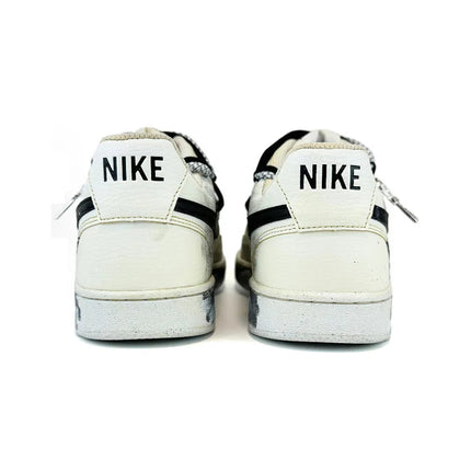 Sneakers Personalizzate Nike Court Vision 1 Low "Eye of God 2.0" con Effetto Invecchiato e Schizzi, Scarpe da Skateboard per Uomo platinumshop