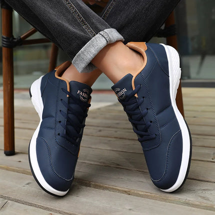 Pu Leather Men Shoes Sneakers Trend Casual Breathable Leisure Male Sneakers Non-Slip Footwear Vulcanized Shoes Tenis Masculino