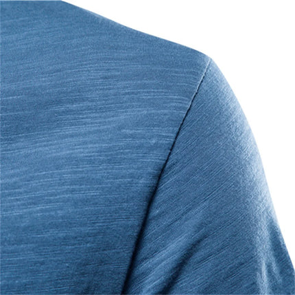Men's 100% Cotton Branded Quality T-shirt V-Neck Fashion Design Slim Fit Solid Men's T-shirt Top Tees Short Sleeve T-shirt for Men