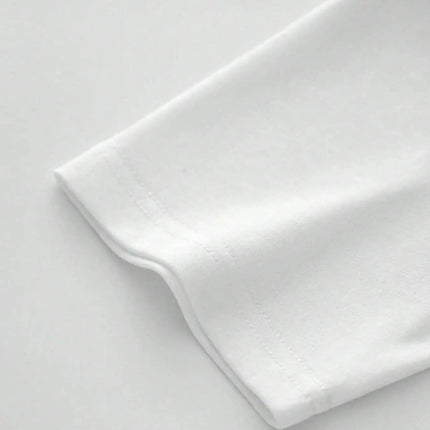 Men's Fashion Balance Letter Pattern Crew Neck Short Sleeve Casual T-Shirt PlatiNum