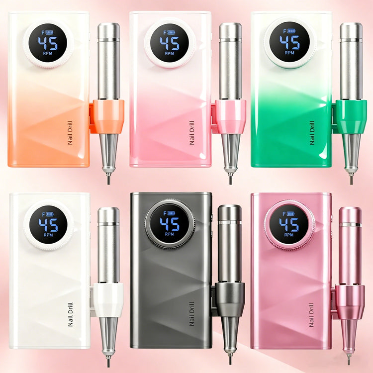 Electric Nail Drill Machine, 45000RPM Professional Nail File Cordless Rechargeable Nail Efile Battery 4500Mah For  Acrylic Gel Nails, Manicure Pedicure Polishing Shape Tools for Salon Home Use- Nail Drill For All Festvial Gif