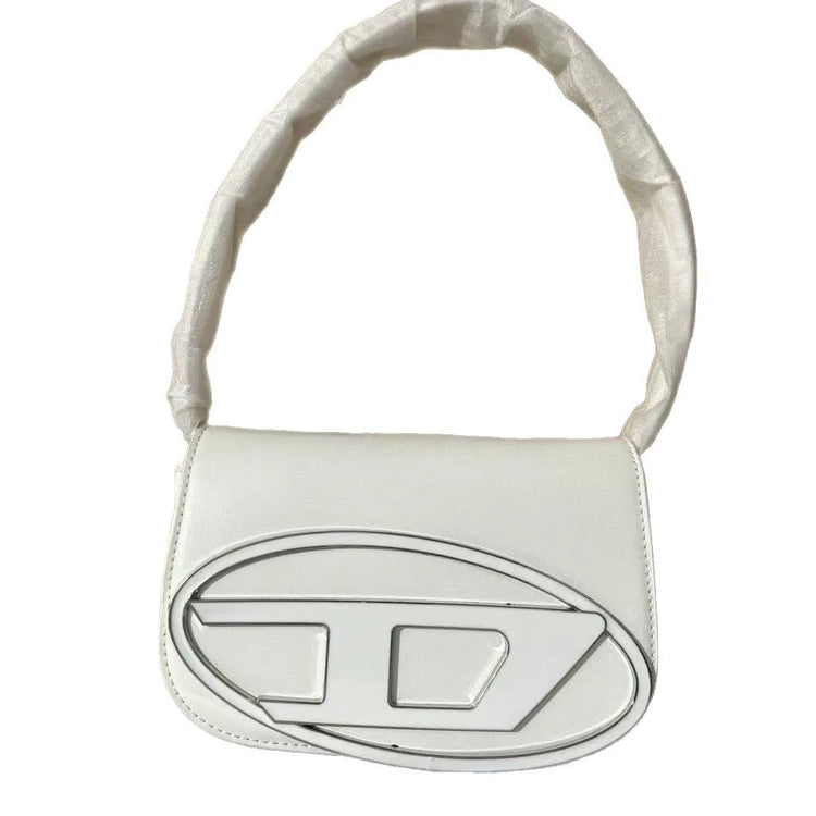 Borsa a Tracolla in Pelle PU Effetto Specchio Argento Lucido con Decorazione Ovale in Rilievo, Tracolla Staccabile, Mini Borsetta Futuristica da Donna