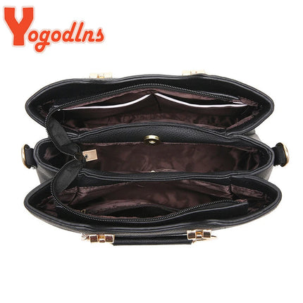 Yogodlns Luxury Pendant Handbag For Women PU Leather Tassel Shuolder Bag Designer Handle Bag Brand Shopping Mommy Shoudler Bag PlatiNum