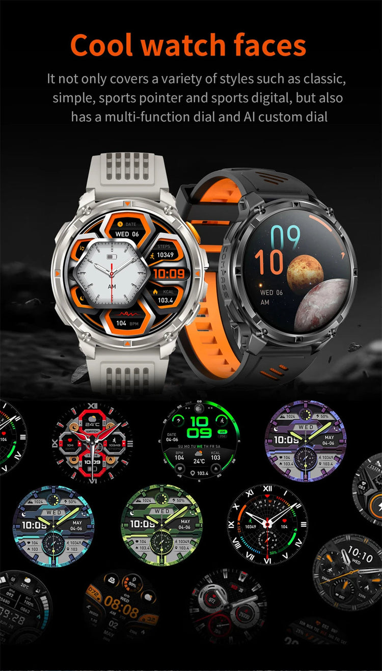 Nuovo T-Rex3 Ultra 1100mAh Batteria Smart Watch GPS Track Bussola IP69K Impermeabile Sport tracker All'aperto Militare Smartwatch platinumshop