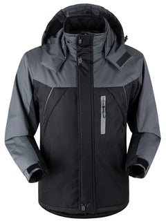 Winter Men's Cotton Padded Jacket Outdoor Work Parka Coat Casual Thick Warm Outdoor Hiking Camping Ski Coats Windproof Jacket