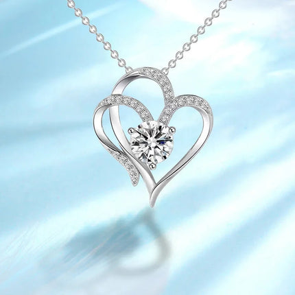 Collana in Argento 925 Scintillante per Donna e Uomo, Gioiello Raffinato per Matrimoni, Fidanzamenti, Feste, Regalo di San Valentino PlatiNum