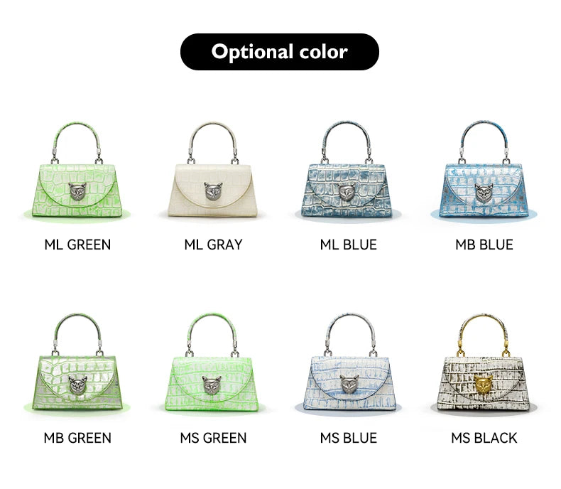 BAFELLI 2025 NUOVA BORSA DA DONNA DESIGNER ORIGINALE MARCA DI LUSSO CAT CASUAL STYLE TREND BORSA BORSA IN PELLE CROCODILE