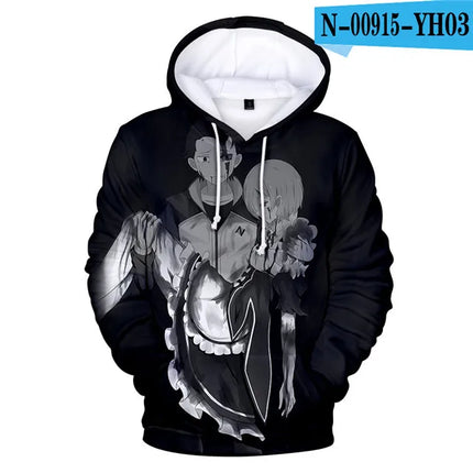 Harajuku Hip Hop Comfortable Re ZERO Rem Ram 3D print Hoodies Sweatshirts Men/Women Sweatshirt Adult/Child Casual Pullovers