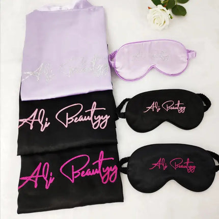 Logo personalizzato Data di matrimonio Nome Accappatoio Abito da sposa in seta sintetica Sposa Damigella d'onore Abiti da sposa Donna Bachelorette Preparewear platinumshop