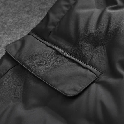 Minglu Autumn Winter White Duck Down Men's Jackets High Quality Solid Color Detachable Collar Single Breasted Male Coats 4XL