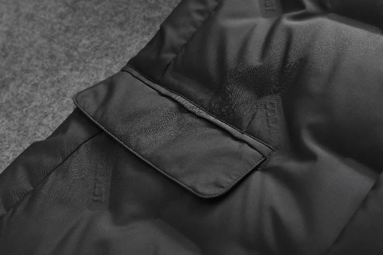 Minglu Autumn Winter White Duck Down Men's Jackets High Quality Solid Color Detachable Collar Single Breasted Male Coats 4XL