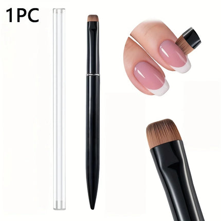 3 in 1 French Nail Brush with Multifunctional Head Fine Nail Brush for Gel and Acrylic Nails for Precise Cleaning