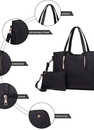 Borsa Miss Lulu Henkel Borsa shopper 2in1 da DONNA Borsa a tracolla da viaggio per DONNA, elegante e pratica