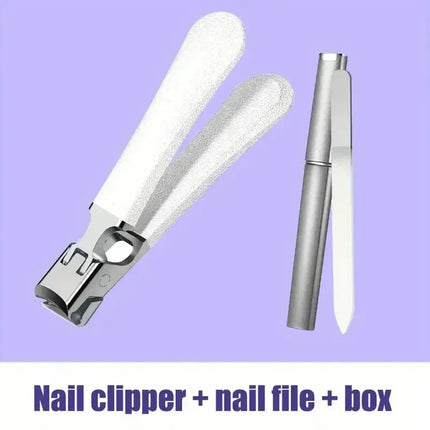 Professional Stainless Steel Nail Clippers Set for Thick Nails Anti-Splash Sharp Trimmer Nail Pedicure Manicure Tools for Men 2028