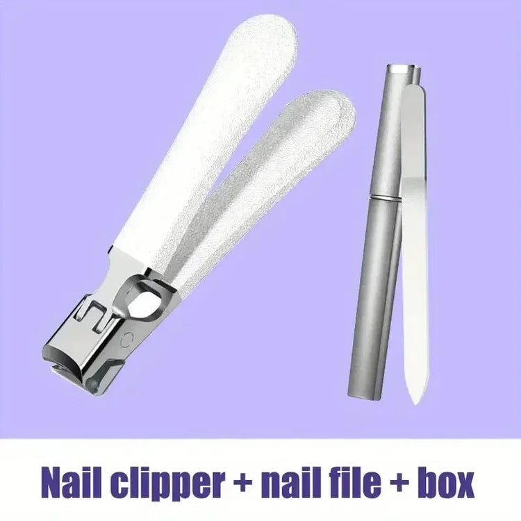 Professional Stainless Steel Nail Clippers Set for Thick Nails Anti-Splash Sharp Trimmer Nail Pedicure Manicure Tools for Men 2028