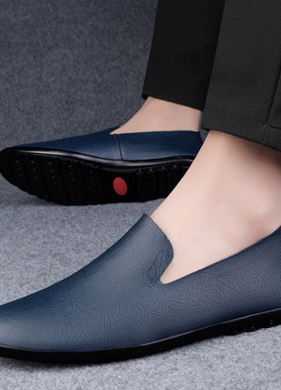 Scarpe da uomo in vera pelle Casual formali mocassini da uomo mocassini estate italiana traspirante Slip on scarpe da barca maschili Over Size 50 51