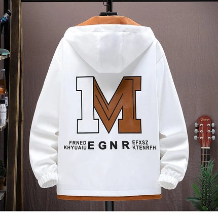 Casual Men's Hooded Jacket 2025 Spring Autumn New Product Thin Coat Top Windbreaker Street Wear Men's Coat
