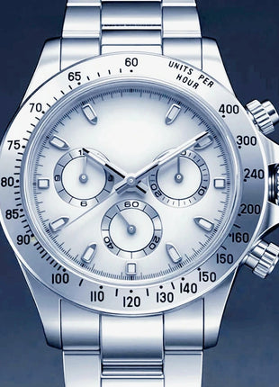 Orologi Meccanici Automatici di Lusso da Uomo 40mm, Cinturino in Acciaio Inossidabile Spazzolato, Elegante Quadrante Panda Nero Blu, Luminoso a Lunga Durata