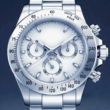 Orologi Meccanici Automatici di Lusso da Uomo 40mm, Cinturino in Acciaio Inossidabile Spazzolato, Elegante Quadrante Panda Nero Blu, Luminoso a Lunga Durata