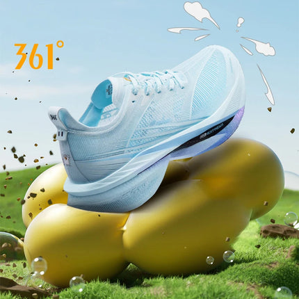 361 Degrees Furious 2.0 Men Women Running Sports Shoes Carbon Plate Racing Marathon Cushioning Rebound Male Sneakers 672432220F PlatiNum