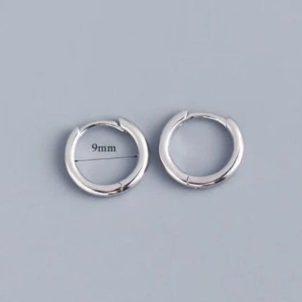 2 pezzi piccoli orecchini a cerchio piccoli Huggie in acciaio inossidabile per le donne cerchio rotondo punk unisex orecchini rock gioielli penetranti della cartilagine PlatiNum