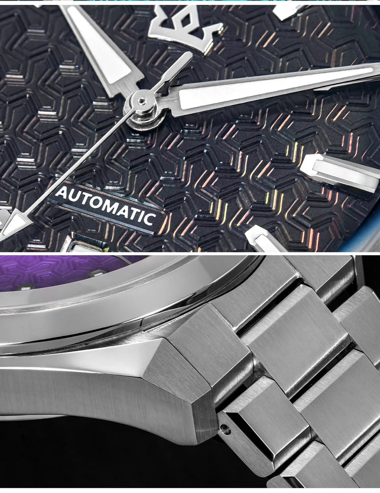 Addieskin K014 Men Luxury Automatic Watch ST2130 Movement Genuine Cameo Shell Mother-of-Pearl Dial 40mm Sapphire Crystal 200m WR