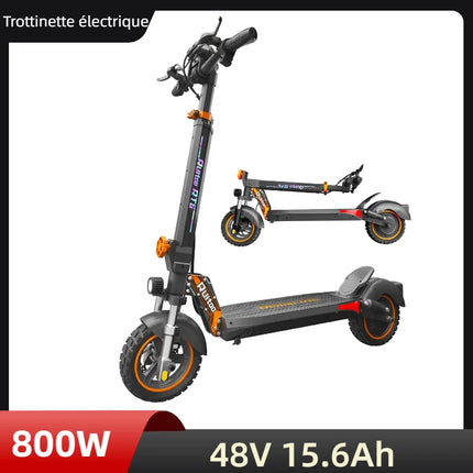 Monopattino Elettrico 800W, Batteria 48V 15.6Ah, Autonomia 55km, Doppia Sospensione, Pneumatici da 10 Pollici, Freno a Disco, Pieghevole, Carico Massimo 120kg