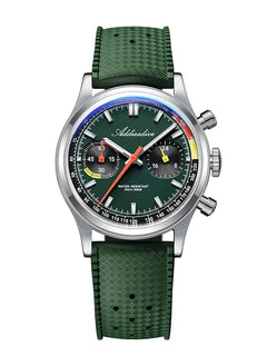 ADDIESDIVE New Men Watch 38mm VK64 Chronograph Fluororubber Luxury Domed Glass BGW9 Luminous 100m Waterproof Quartz Wristwatch