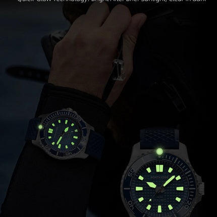 NORTH EDGE NEW Design ABYSS Solar Powered Dive Quartz Wristwatch 200M Waterproof Sports Diving Watch 316L Soft Strap Men Watches