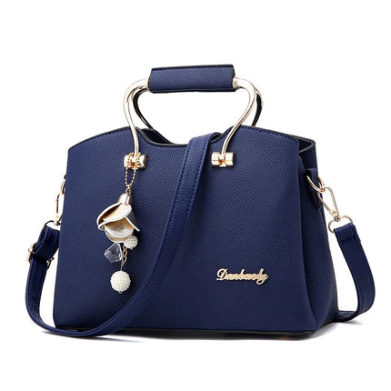 Yogodlns Luxury Pendant Handbag For Women PU Leather Tassel Shuolder Bag Designer Handle Bag Brand Shopping Mommy Shoudler Bag PlatiNum