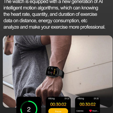 Nuovo 2025 Smartwatch per XIAOM1 con ECG+PPG, Monitoraggio Grasso Sanguigno e Acido Urico, Frequenza Cardiaca, Pressione Sanguigna, Chiamate Bluetooth per Uomini e Donne platinumshop