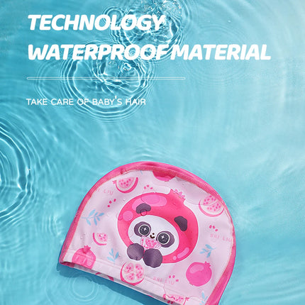 COPOZZ Cuffia da nuoto per bambini in cartone animato Bambini PU Protezione per le orecchie impermeabile Cappello da nuoto Cappelli da bagno elastici Cuffie da piscina per ragazzi Ragazza