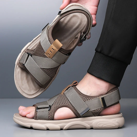 YRZL Sandals Soft Comfortable Non-Slip Men Shoes High Quality Beach Sandals Mens Gladiator Sandals Summer Casual Flat Shoes