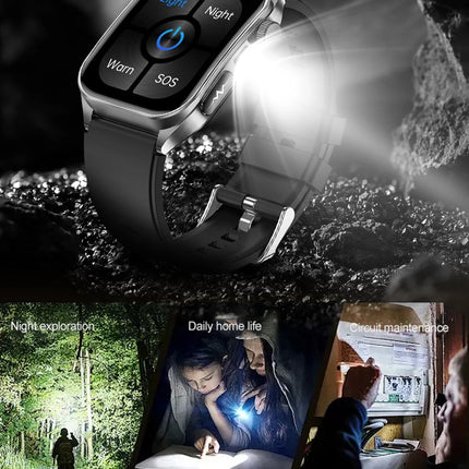 2025 Trattamento laser Tre Smartwatch alti 1.95 "Schermo curvo in zaffiro ECG + PPG Grasso nel sangue Acido urico Diagnosi salute Smartwatch platinumshop