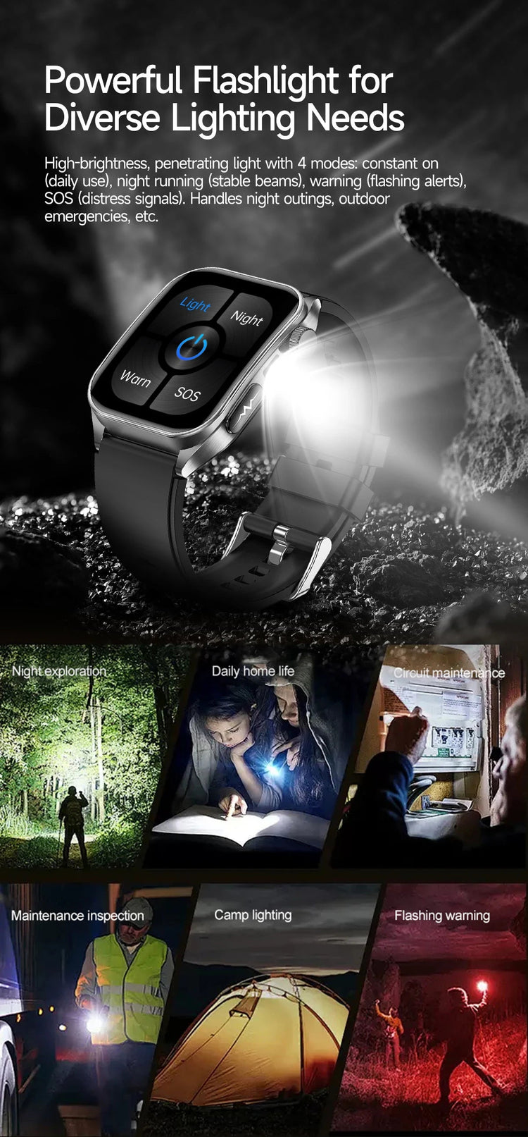 2025 Trattamento laser Tre Smartwatch alti 1.95 "Schermo curvo in zaffiro ECG + PPG Grasso nel sangue Acido urico Diagnosi salute Smartwatch platinumshop