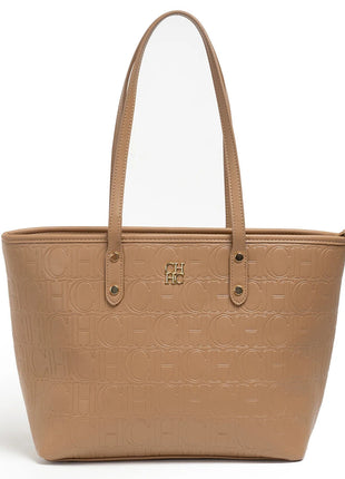 CH 2026 New Embossed Tote Bag Set 2Pcs Large Capacity Shoulder Bag with Pouch Luxury Designer Handbag for Women PlatiNum