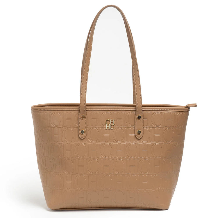 CH 2026 New Embossed Tote Bag Set 2Pcs Large Capacity Shoulder Bag with Pouch Luxury Designer Handbag for Women PlatiNum