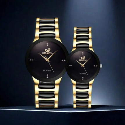 ORLANDO Orologi di lusso da uomo Nuovo arrivato Orologio da polso in acciaio al quarzo oro nero freddo Squisito orologio Masculino Relogio Orologio di moda platinumshop