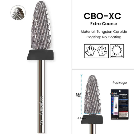 Carbide Large Cone Nail Drill Bits Electric Milling Cutter For Gel Polish Removal Grinding DIY Home Salon Manicure Pedicure Nail Art Accessories Supplies