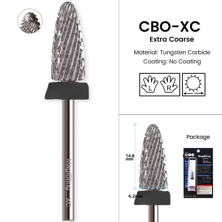 Carbide Large Cone Nail Drill Bits Electric Milling Cutter For Gel Polish Removal Grinding DIY Home Salon Manicure Pedicure Nail Art Accessories Supplies