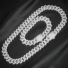 3 pezzi orologio a catena cubana per uomo Hip Hop Miami Curb ghiacciato pavimentato strass rapper collana cubana orologio + braccialetto gioielli platinumshop
