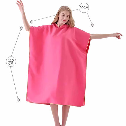 Poncho da surf Asciugamano fasciatoio Accappatoio con cappuccio Coperta da spiaggia in microfibra Asciugamano da bagno Asciugamano da spiaggia Muta Poncho da spiaggia per adulti