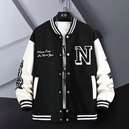 Men's Spring Jacket American Style Baseball Jacket Men's Thin Jacket Casual Men's Lightweight American Baseball Varsity Jacket