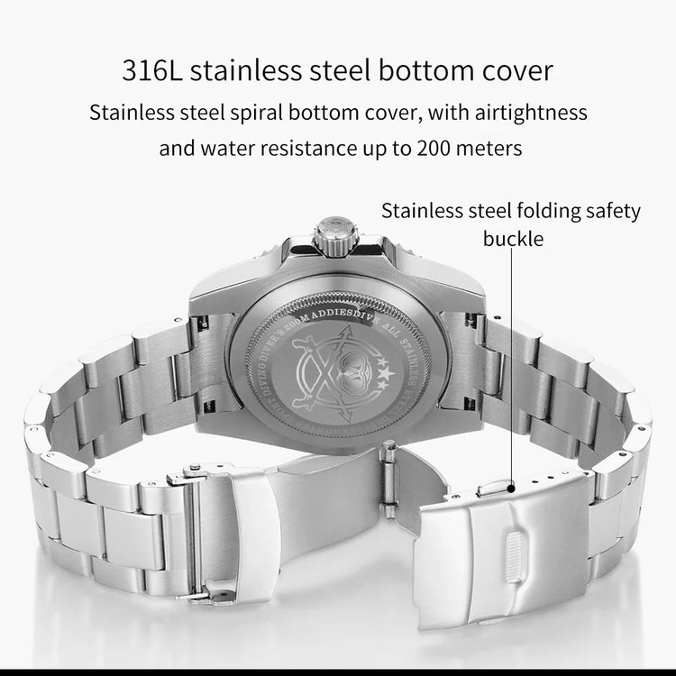 ADDIESDIVE Man Watch High Quality Ceramic Bezel Business Leisure 41mm Quartz Watches BGW9 Luminous 200m Waterproof Diver Watch